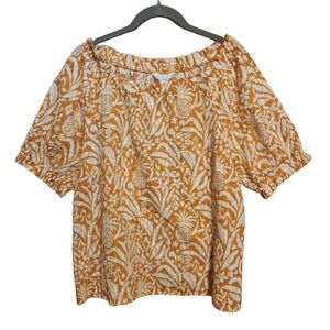 MARKET & SPRUCE "LIVE UP" PINEAPPLE SHIRT TOP SHORT SLEEVE SIZE LARGE